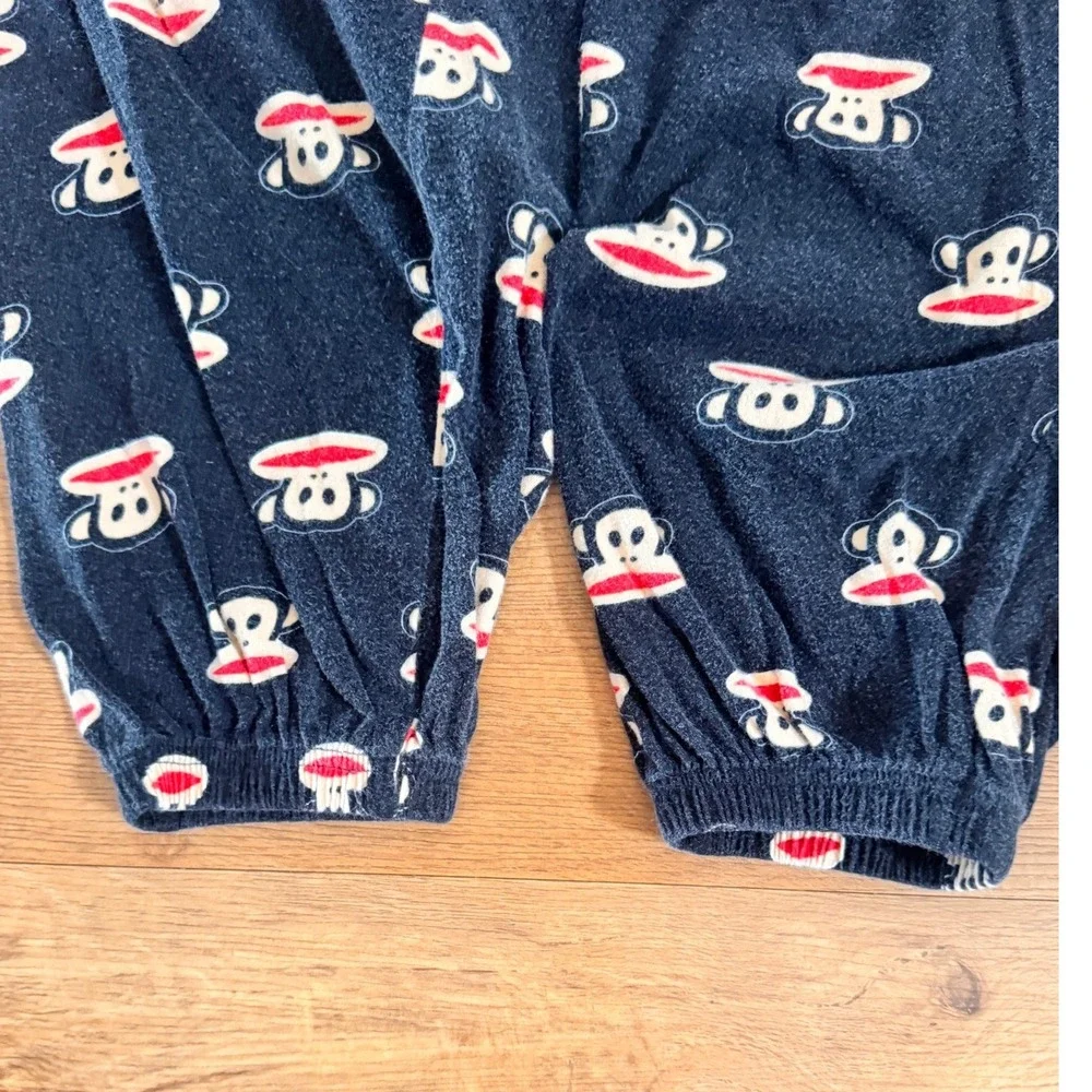 Paul Frank Pajama Pants Women Large Black Julius Monkey Fleece Y2K 90's
